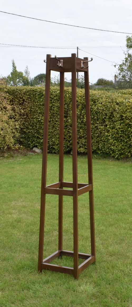 EARLY 20TH CENTURY OAK ARTS CRAFT HALL STAND - ADDITIONAL PHOTO 8