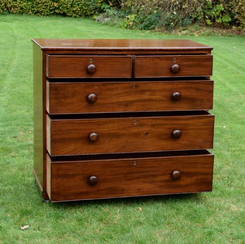 VICTORIAN MAHOGANY CHEST OF DRAWERS - ADDITIONAL PHOTO 8