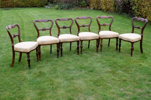 SET OF 6 VICTORIAN ROSEWOOD DINING CHAIRS - ADDITIONAL PHOTO 2