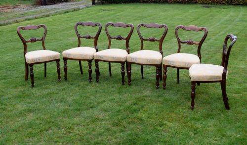 SET OF 6 VICTORIAN ROSEWOOD DINING CHAIRS - ADDITIONAL PHOTO 3