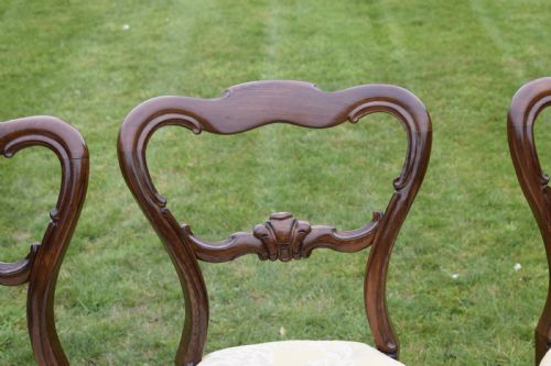 SET OF 6 VICTORIAN ROSEWOOD DINING CHAIRS - ADDITIONAL PHOTO 4