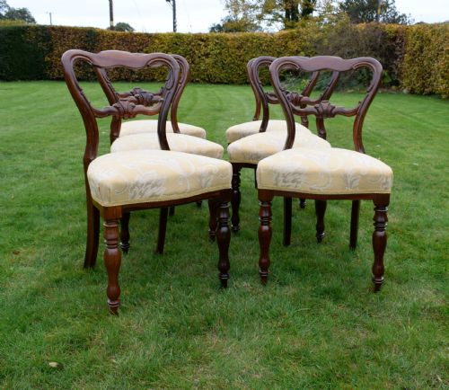SET OF 6 VICTORIAN ROSEWOOD DINING CHAIRS - ADDITIONAL PHOTO 6