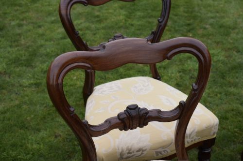 SET OF 6 VICTORIAN ROSEWOOD DINING CHAIRS - ADDITIONAL PHOTO 7