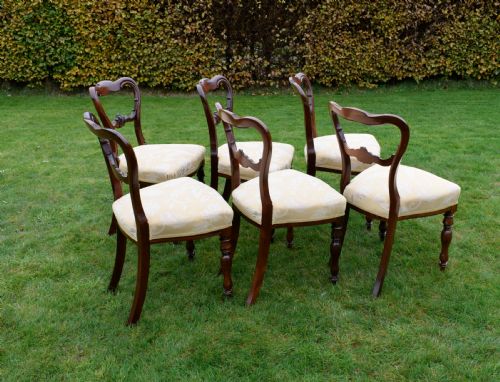 SET OF 6 VICTORIAN ROSEWOOD DINING CHAIRS - ADDITIONAL PHOTO 9
