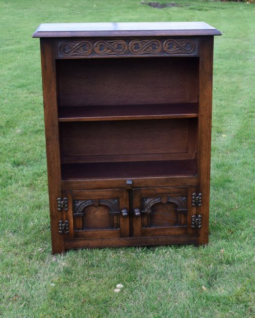 EARLY 20TH CENTURY OAK JACOBEAN BOOKCASE - ADDITIONAL PHOTO 3
