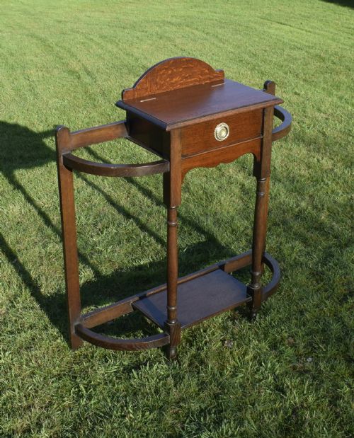 EARLY 20TH CENTURY OAK HALL STAND - ADDITIONAL PHOTO 8
