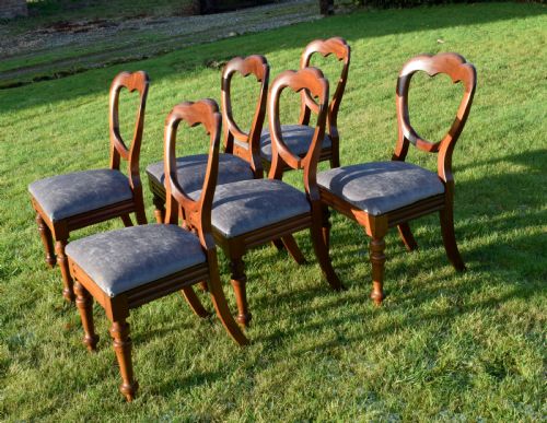 SET OF 6 VICTORIAN CROWN BACK DINING CHAIRS - ADDITIONAL PHOTO 2