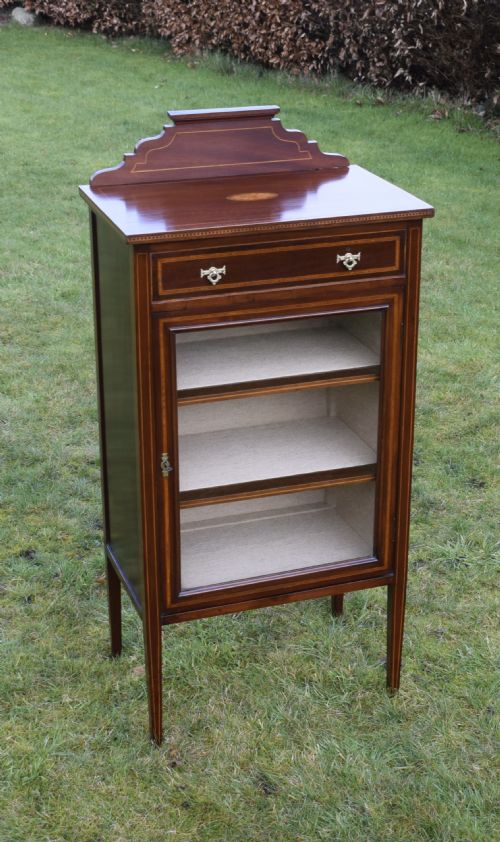 EDWARDIAN INLAID DISPLAY CABINET - ADDITIONAL PHOTO 1