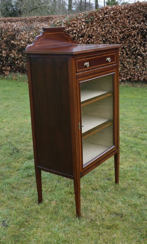 EDWARDIAN INLAID DISPLAY CABINET - ADDITIONAL PHOTO 8