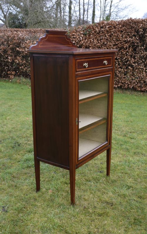 EDWARDIAN INLAID DISPLAY CABINET - ADDITIONAL PHOTO 9