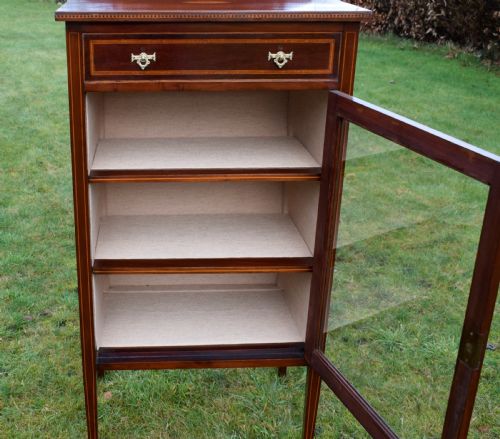 EDWARDIAN INLAID DISPLAY CABINET - ADDITIONAL PHOTO 13