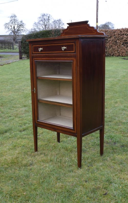 EDWARDIAN INLAID DISPLAY CABINET - ADDITIONAL PHOTO 17