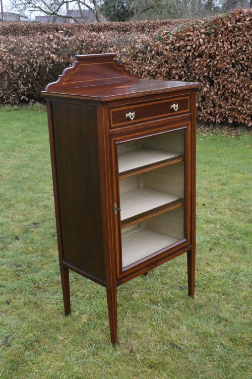 EDWARDIAN INLAID DISPLAY CABINET - ADDITIONAL PHOTO 18