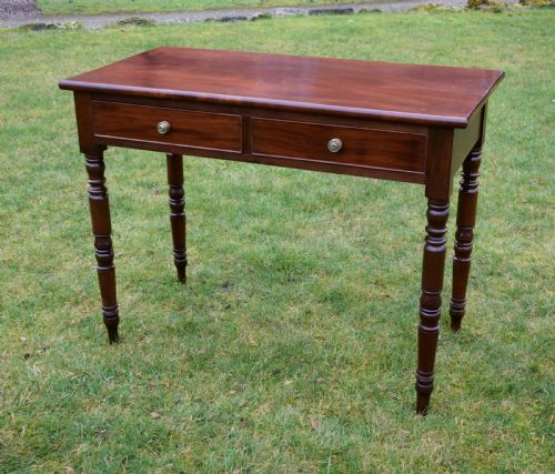 VICTORIAN MAHOGANY WRITING TABLE DESK - ADDITIONAL PHOTO 4