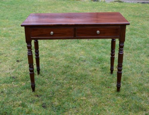 VICTORIAN MAHOGANY WRITING TABLE DESK - ADDITIONAL PHOTO 5