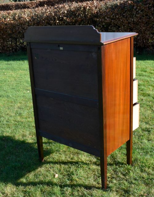 EDWARDIAN MAHOGANY INLAID CHEST OF DRAWERS - ADDITIONAL PHOTO 13