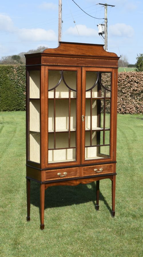 EDWARDIAN INLAID DISPLAY CABINET - ADDITIONAL PHOTO 1