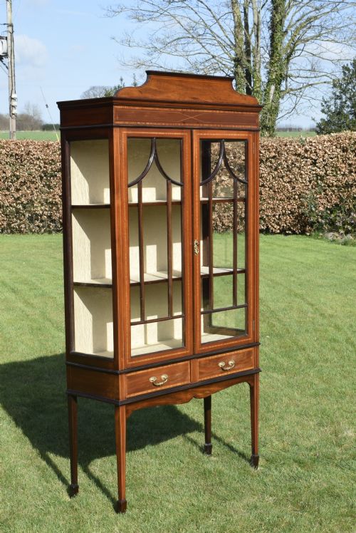 EDWARDIAN INLAID DISPLAY CABINET - ADDITIONAL PHOTO 2