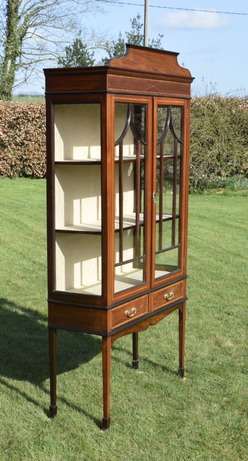 EDWARDIAN INLAID DISPLAY CABINET - ADDITIONAL PHOTO 3