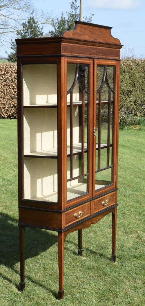 EDWARDIAN INLAID DISPLAY CABINET - ADDITIONAL PHOTO 4
