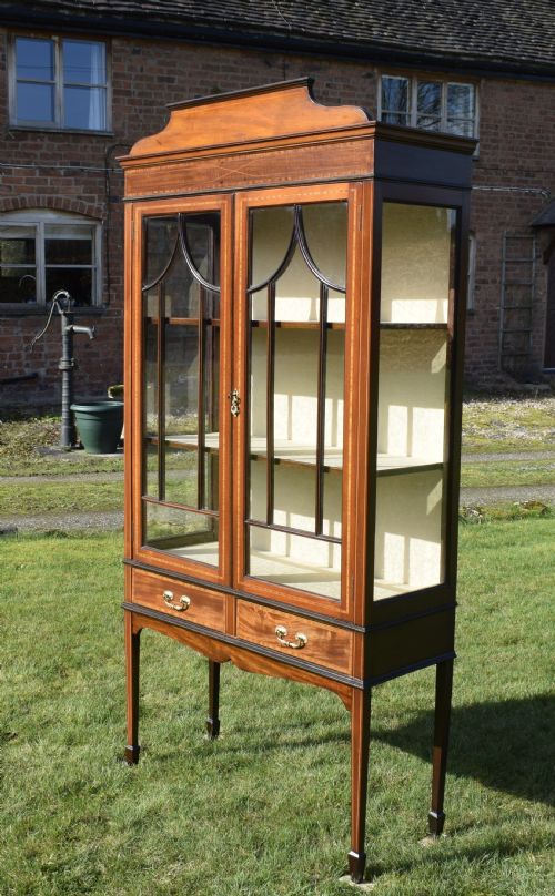 EDWARDIAN INLAID DISPLAY CABINET - ADDITIONAL PHOTO 5