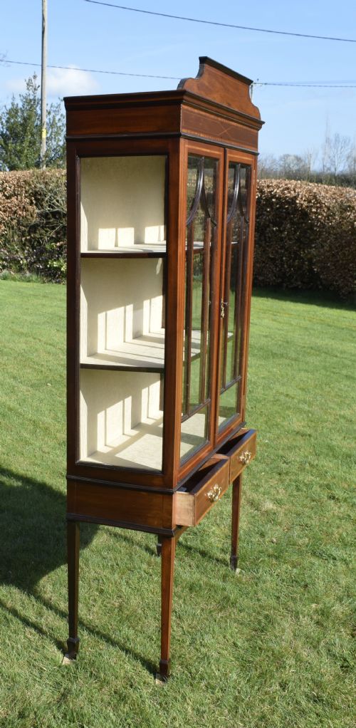 EDWARDIAN INLAID DISPLAY CABINET - ADDITIONAL PHOTO 8