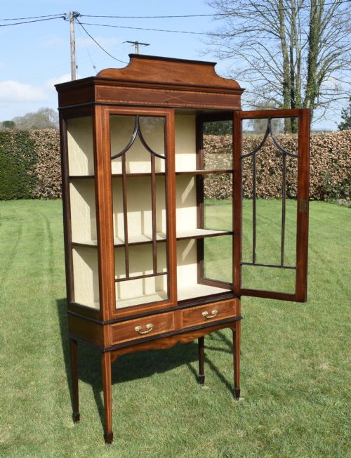 EDWARDIAN INLAID DISPLAY CABINET - ADDITIONAL PHOTO 10