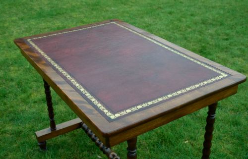 VICTORIAN MAHOGANY WRITING TABLE - ADDITIONAL PHOTO 17