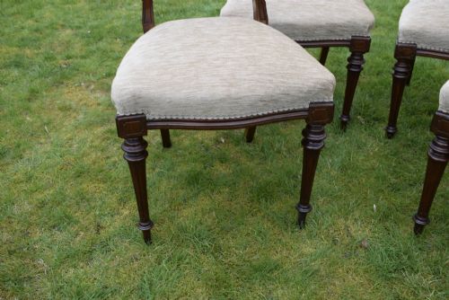 SET OF 4 VICTORIAN WALNUT DINING CHAIRS - ADDITIONAL PHOTO 8