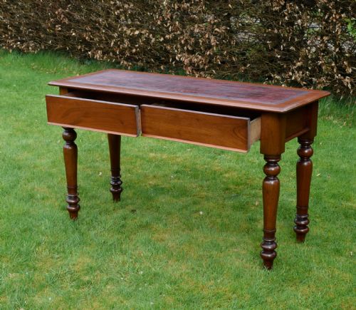 VICTORIAN MAHOGANY DESKWRITING TABLE - ADDITIONAL PHOTO 4