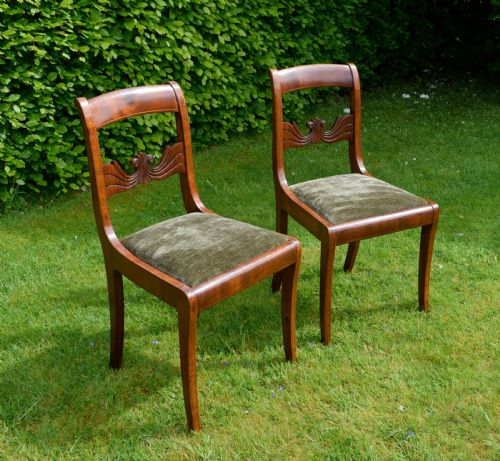 PAIR OF MAHOGANY INLAID SIDE CHAIRS - ADDITIONAL PHOTO 2