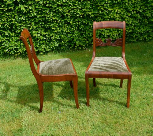 PAIR OF MAHOGANY INLAID SIDE CHAIRS - ADDITIONAL PHOTO 5
