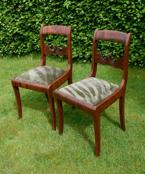 PAIR OF MAHOGANY INLAID SIDE CHAIRS - ADDITIONAL PHOTO 12