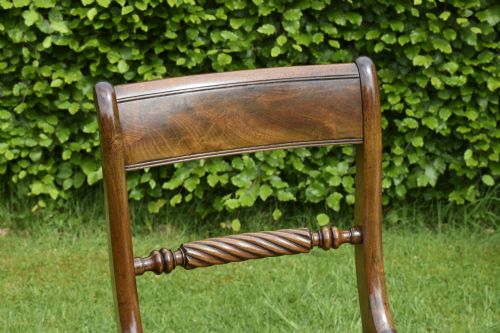 PAIR OF REGENCY MAHOGANY SIDE CHAIRS - ADDITIONAL PHOTO 4