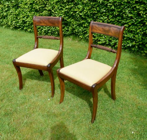 PAIR OF REGENCY MAHOGANY SIDE CHAIRS - ADDITIONAL PHOTO 7