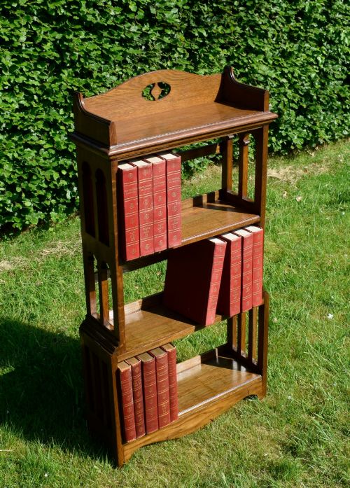 ARTS CRAFTS OAK BOOKCASE - ADDITIONAL PHOTO 11