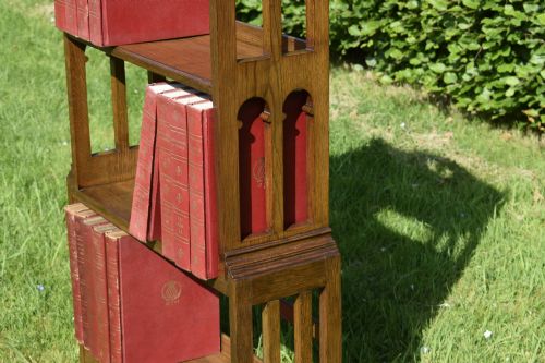 ARTS CRAFTS OAK BOOKCASE - ADDITIONAL PHOTO 12