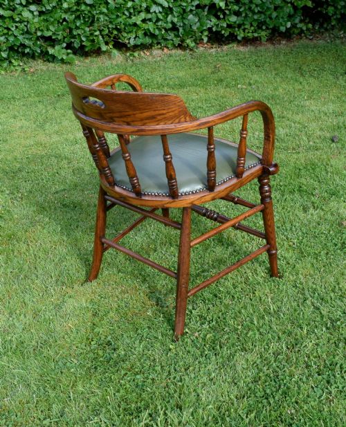 EARLY 20TH CENTURY OAK DESK CHAIR - ADDITIONAL PHOTO 6