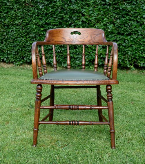 EARLY 20TH CENTURY OAK DESK CHAIR - ADDITIONAL PHOTO 7