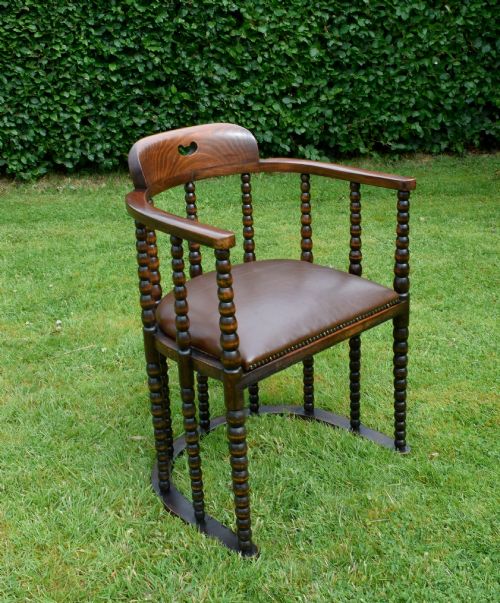 EARLY 20TH CENTURY DESK CHAIR - ADDITIONAL PHOTO 4