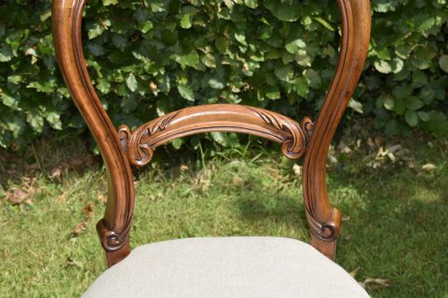 SET OF 4 VICTORIAN WALNUT DINING CHAIRS - ADDITIONAL PHOTO 14