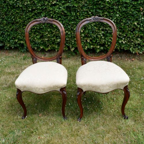 SET OF 4 VICTORIAN WALNUT DINING CHAIRS - ADDITIONAL PHOTO 8