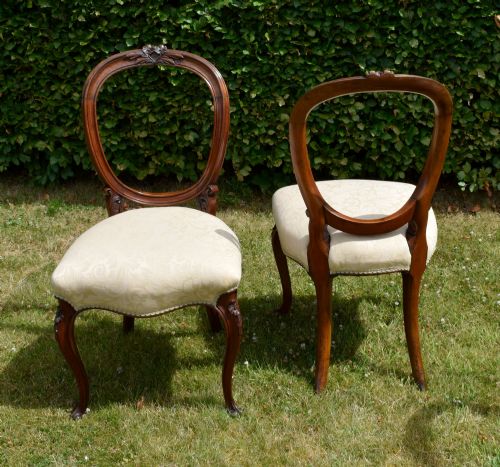 SET OF 4 VICTORIAN WALNUT DINING CHAIRS - ADDITIONAL PHOTO 10