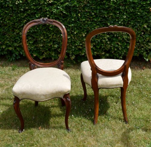 SET OF 4 VICTORIAN WALNUT DINING CHAIRS - ADDITIONAL PHOTO 11