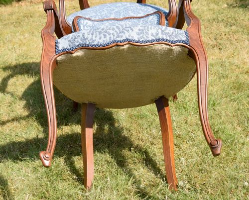 PAIR OF FRENCH EARLY 20TH CENTURY ARMCHAIRS - ADDITIONAL PHOTO 9