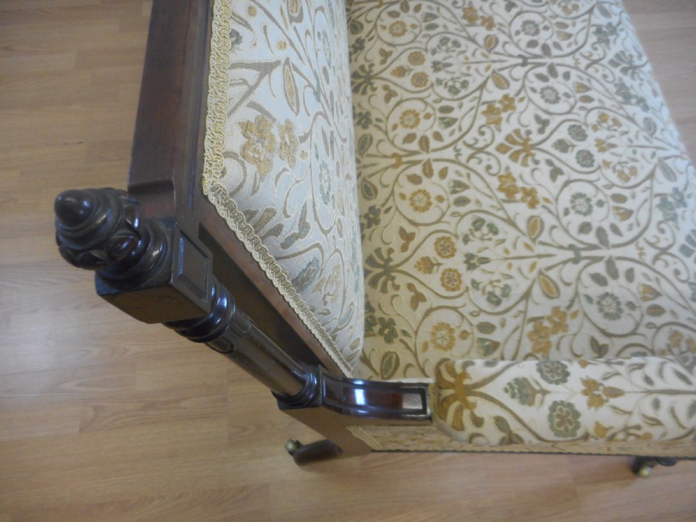 Antique Victorian Rosewood Sofa View VI