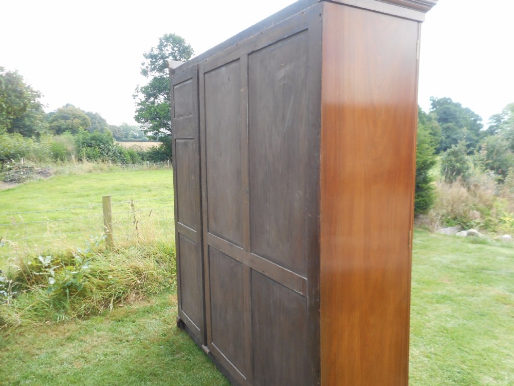 Antique Victorian Walnut 3 Door Wardrobe View VI