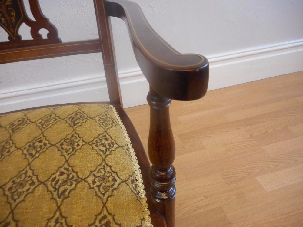 Antique Edwardian Arm Chair View VII