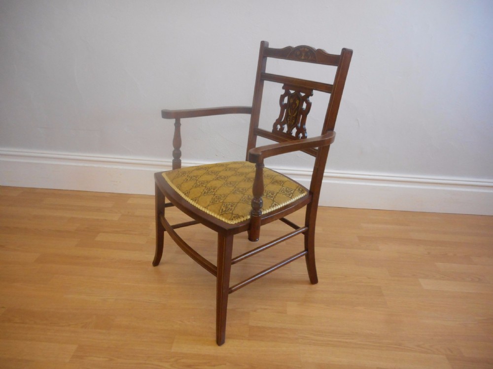 Antique Edwardian Arm Chair View X