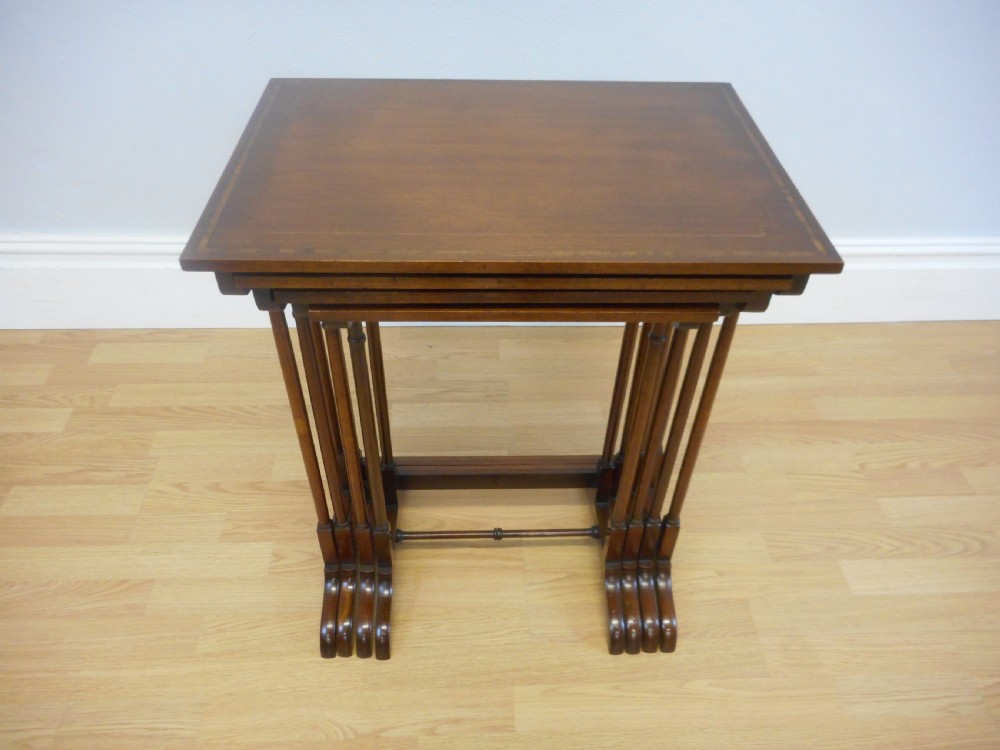 Antique 4 Table Nest in Mahogany
